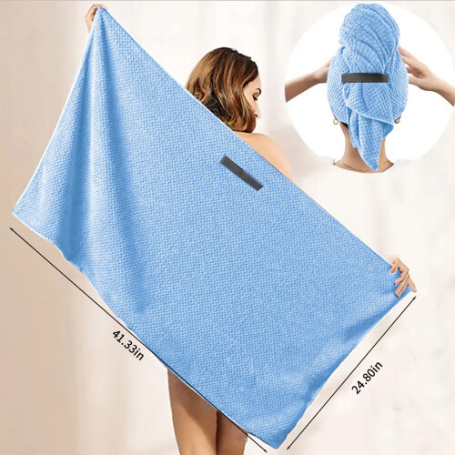 Microvezel haarhanddoek voor dames, 24,8 x 41,3 inch 2