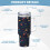 Copo térmico personalizado de aço inoxidável de 40 oz com alça e 6