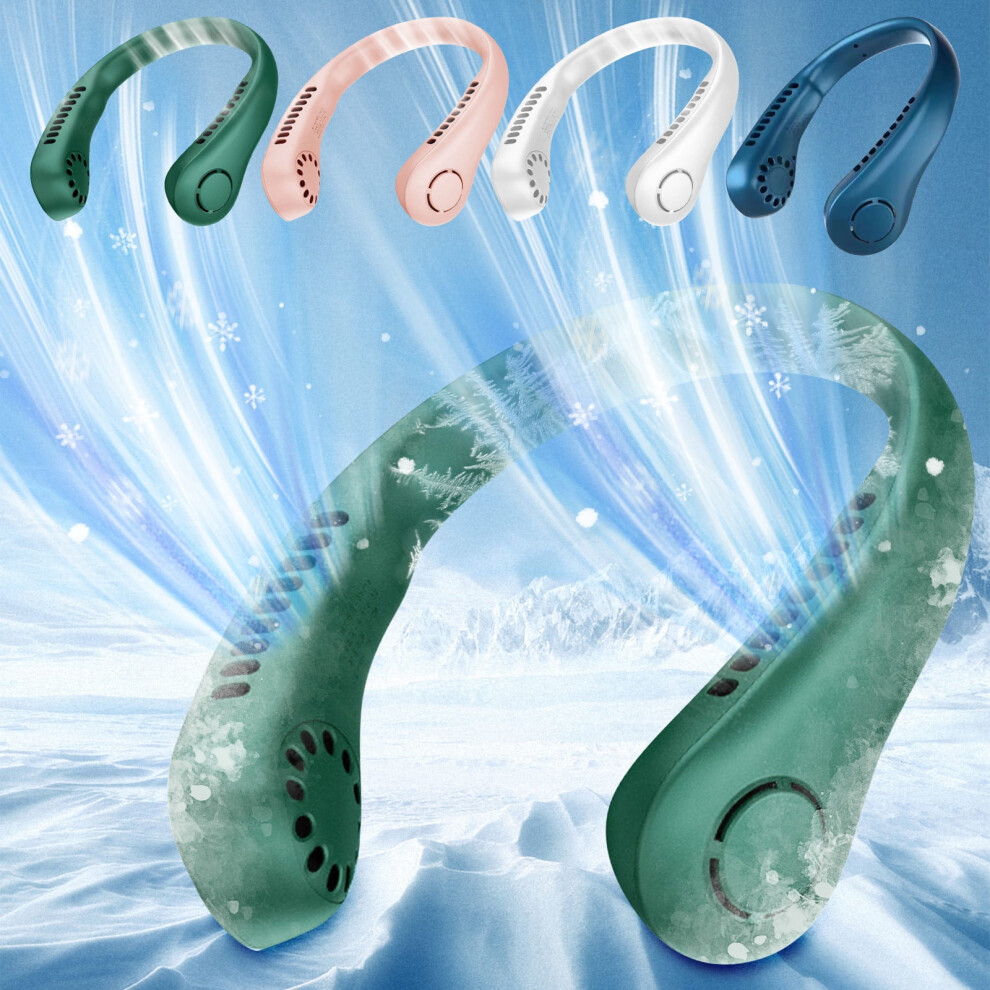 Capino Portable Neck Fan Rechargeable 3-5 Speed Leafless 301029314124