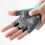 Biking Half Finger Gloves Shock Absorption Design-Red XL 11
