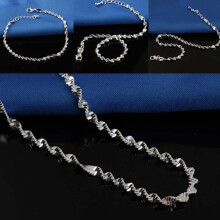 Enkelbandje van sterling zilver met Singapore-ketting T5E5T5J3Tan22A8J3