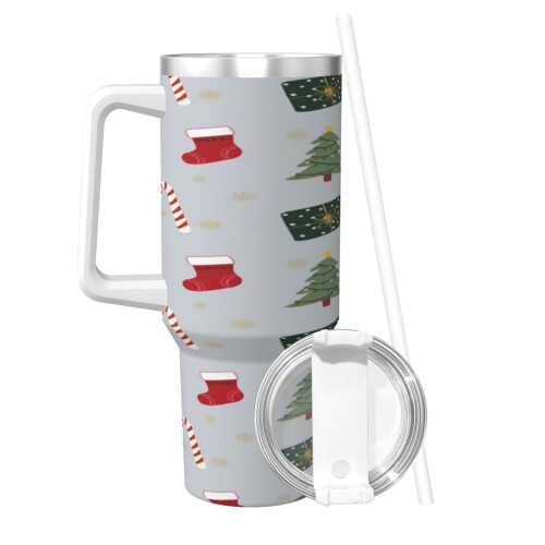 40oz Personalized Tumbler with Handle and Straw 1
