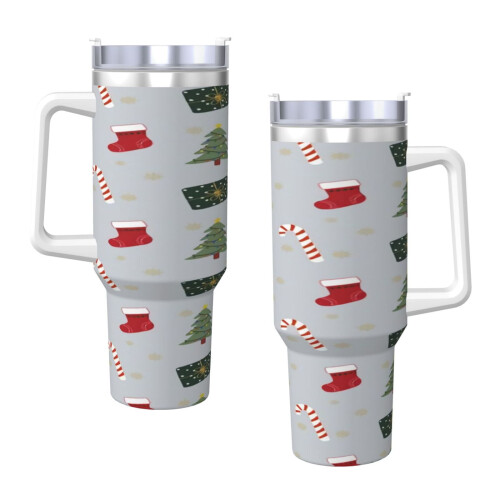 40oz Personalized Tumbler with Handle and Straw 2