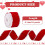 Rotes Samtband, 6,35 cm x 9,14 m, einseitig gewebtes Polyester 2
