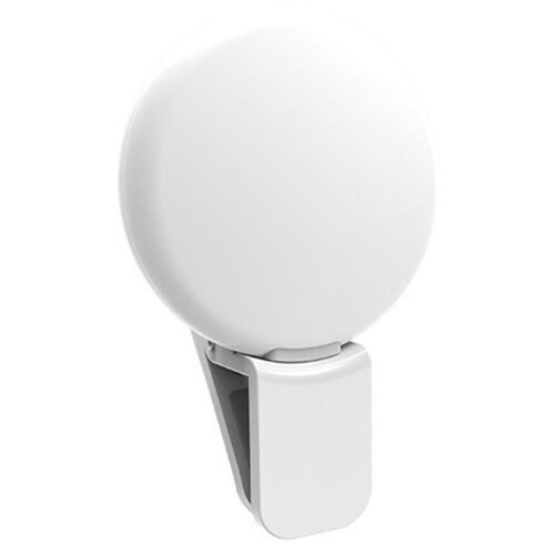 Clip redondo LED recargable para selfies (1 unidad)