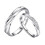 Conjunto de anillos de boda de plata para pareja 1