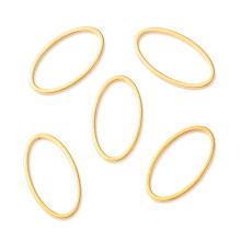 Anéis de ligação ovais em aço inoxidável, 30 peças, 15,5 x 8,5 x 1 mm
