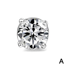 Unisex-Clip-Ohrringe mit Zirkonia-Magnetsteckern, 3 mm x 5 mm