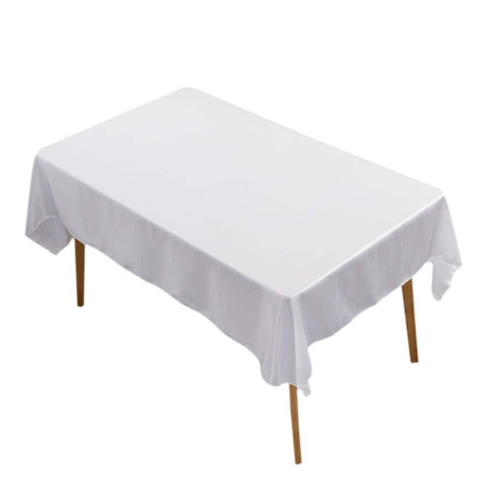 Polyester reusable tablecloth solid color rectangular 1 pack