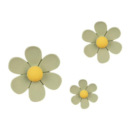 Aimants de réfrigérateur en forme de fleur, lot de 3 (3 pièces)