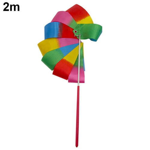 Dance Ribbon Gymnastic Twirling Rod 2M