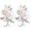 Aplique de renda floral 3D com lantejoulas, 7,6 x 10,4 polegadas (2 peças) 1