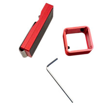 Billiard Chalk Holder Aluminum Alloy Billiard Chalk Holder Set with Strong Magnetic Adsorption Red