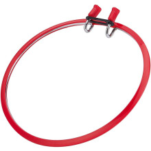 cercle à broder en métal rouge avec anneau en plastique 8,7 pouces