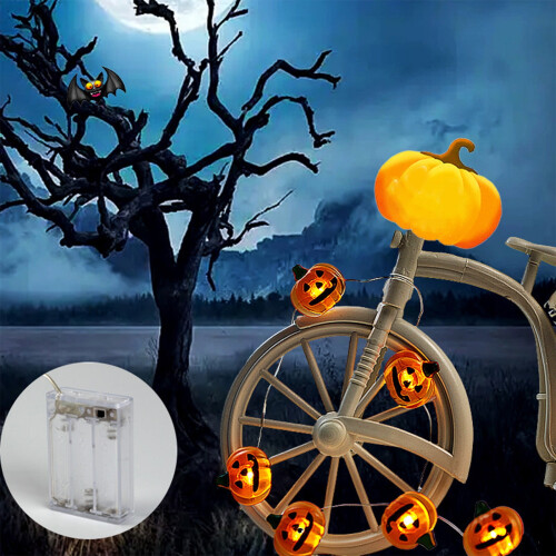 LED Halloween Pumpa Ljusslinga Uppladdningsbar