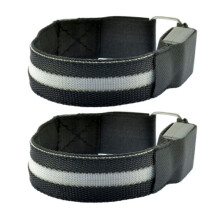2pcs Night Running Arm LED Outdoor Sports USB Rechargeable Wristband Safety Leg Warning Wristband Black
