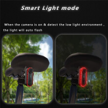 Bike Camera 1080P 140 Wide Angle IPX6 Water Proof Rechargeable Bicycle Rear View Camera with Tail Light for Cycling