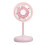 Mini ventilator de birou Kayannuo USB, pliabil, roz 2