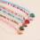 Collier bohème en pâte polymère avec perle et multicolore 2