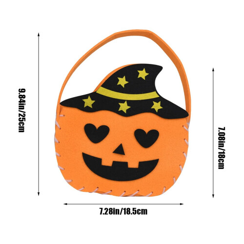 Sac à bonbons d'Halloween citrouille réutilisable (1 pièce) 2
