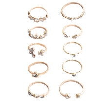 Edelstahlring-Set, 10-teilig