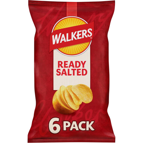 Walkers Walkers Ready Salted Multipack Crisps 6x25g