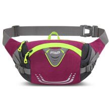 YING LANG Waterproof Nylon Hiking Fanny Waist Pack Sports Bum Waist Bag Cycling Running Fishing Hiking Waist Bag Rose Red