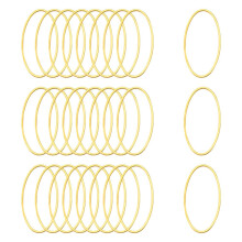 Inele de legătură ovale din alamă, aurii, 50 buc, 16 mm x 30 mm x 1 mm