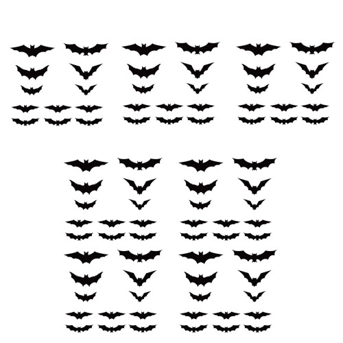 Αυτοκόλλητο τοίχου με νυχτερίδα για το Halloween από PVC, συσκευασία 1 συσκευασίας 1