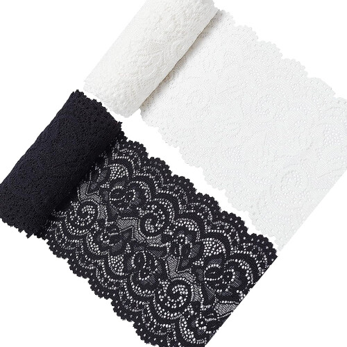 Elastisches Spitzenband, 10 cm breit, 4,5 m