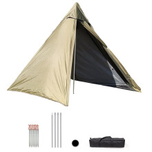 Pyramid Tent Solo Tent Ultralight Tipi Tent Outdoor Camping Portable Single Tent Waterproof Hiking Backpacking B