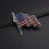 American Flag Lapel Pins Silver Tone 2 Pack 2