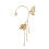 Butterfly Ear Cuff Sølv Guld Zirkon Uden Piercing 6