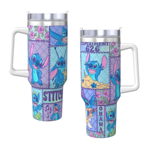 Stitch personalisierter 40oz Edelstahlbecher mit 2