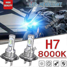 2 ampoules de phare LED CSP bleu glacier 70 W 8000 K pour moto Yamaha YZF-R6 2003-2015 et YZF-R1 2006-2016