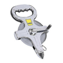 Cinta métrica multiusos de acero inoxidable de 100 m - Regla de disco manual para ingeniería (plateada)