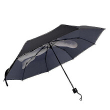 Parapluie pliant tendance 2023 : protection solaire, pluie et coupe-vent, avec un motif de doigt d’honneur pour l’Europe