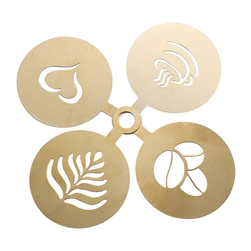 Donemore stainless steel coffee stencils 4 pcs 1