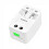 Adaptador de viagem universal Teissuly World com conversor USB e tomada de parede. 4