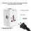 Adaptador de viagem universal Teissuly World com conversor USB e tomada de parede. 8