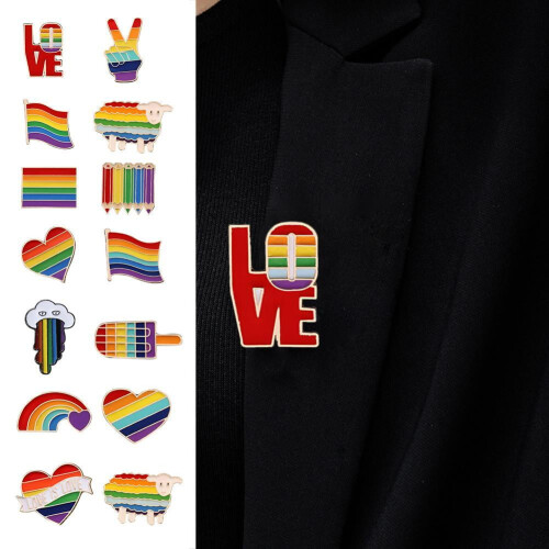 Rainbow Pride emaljkavajnål 1 st 1