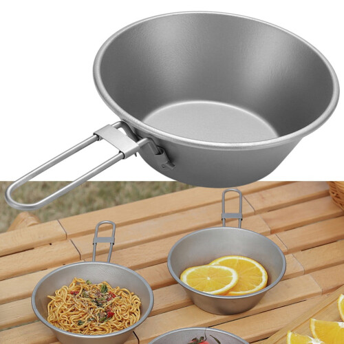 Tasse pliable en titane, compacte et légère, idéale pour une utilisation en extérieur. 2