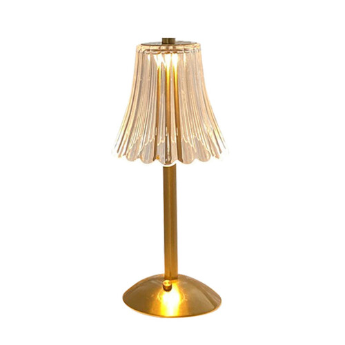 Mini lampe vintage à fleurs, 16 couleurs, 30 cm, LED dorée