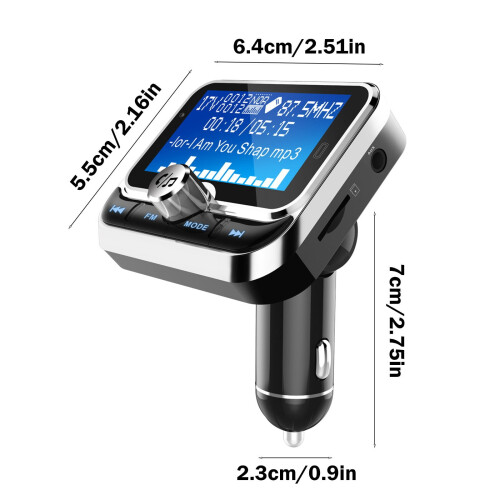 Car Bluetooth MP3 Player FM Transmitter with Multilingual 2
