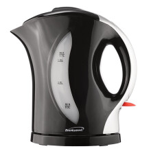 Brentwood kabelloser Wasserkocher aus Kunststoff, 1,7 l, schwarz/silber