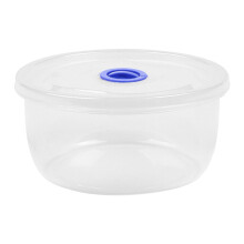 Boîte bento ronde en plastique transparent avec trou d'aération