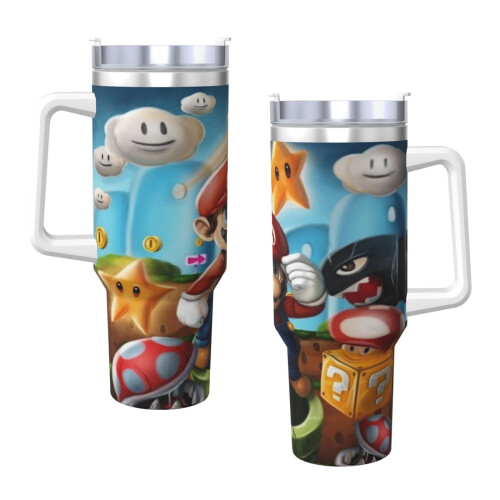 Ποτήρι Mario από ανοξείδωτο ατσάλι 40oz με καπάκι και καλαμάκι