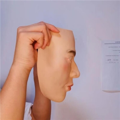 Latex halvansiktsmask för stilig man 2
