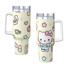 Hello Kitty stainless steel tumbler 40 oz with lid and straw