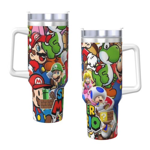 Ποτήρι Mario από ανοξείδωτο ατσάλι 40oz με καπάκι και καλαμάκι